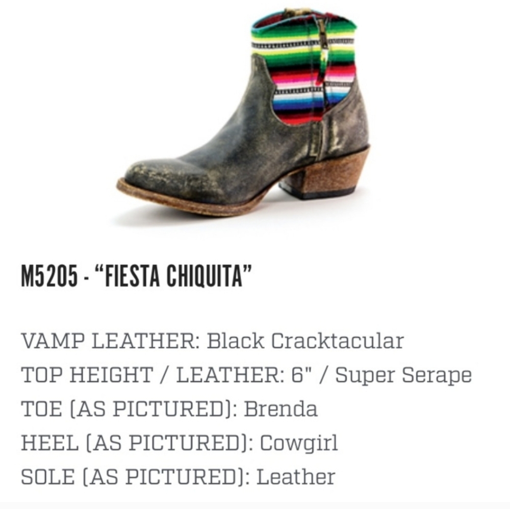 Macie Bean Fiesta Chiquita short boots size 7.5